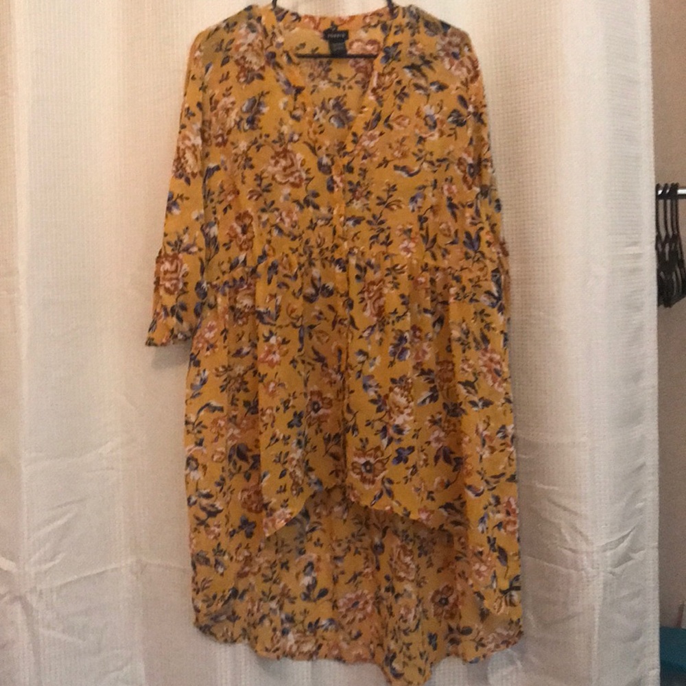 Sheer Floral Torrid Top.